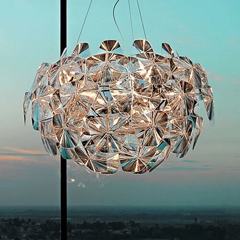 Modern Acrylic Pendant Lighting Fixture - 24/28.5/43 Wide Clear Ceiling Suspension Lamp / 43