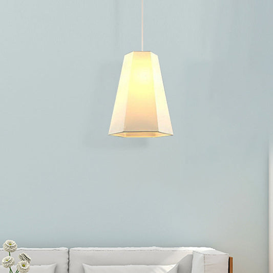 Tapered Fabric Hanging Light - Industrial Style Ceiling Pendant Fixture