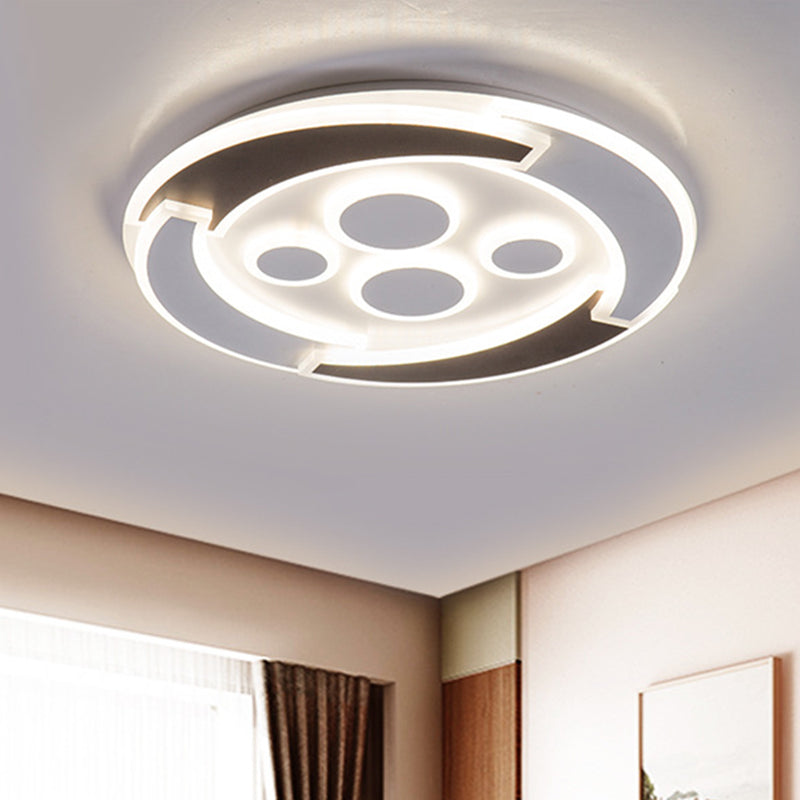 Plafonniers ronds en acrylique - Luminaires blancs modernes et uniques en 3 couleurs
