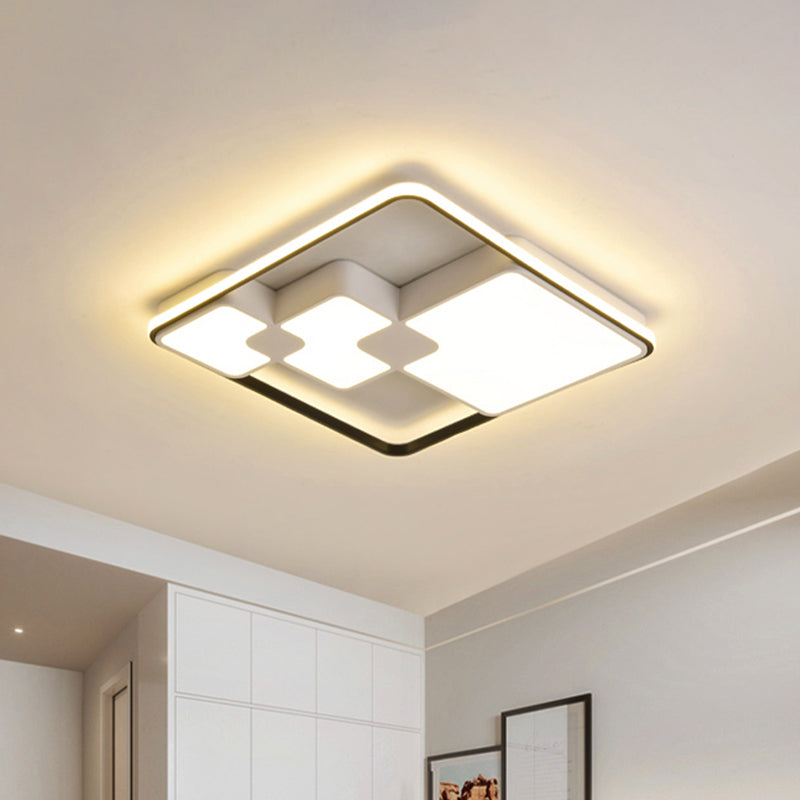 Nordic Style Acrylic LED Ceiling Light - Warm/White Lighting, 18"/23.5" Width