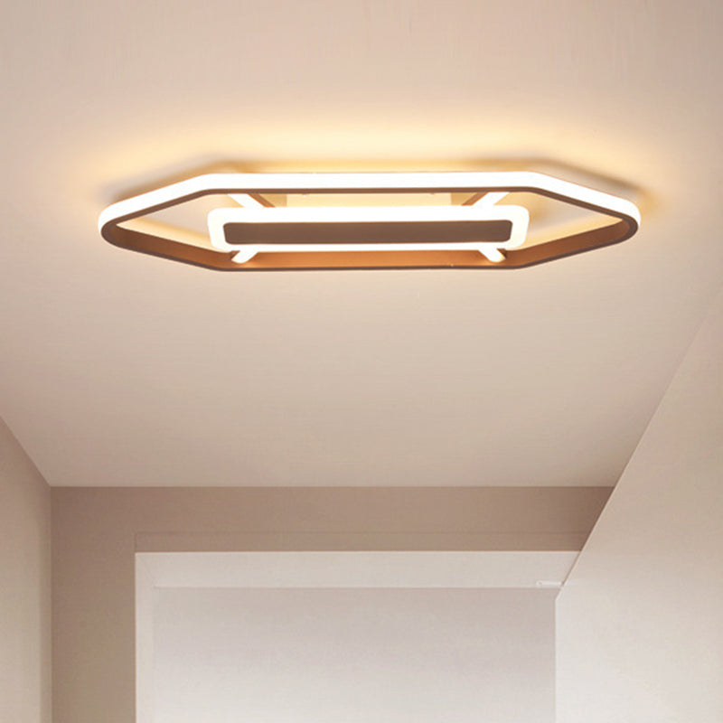 Nordic Iron LED Flush Lighting for Bedroom in Warm/White Light (23.5", 31.5", 39" W)