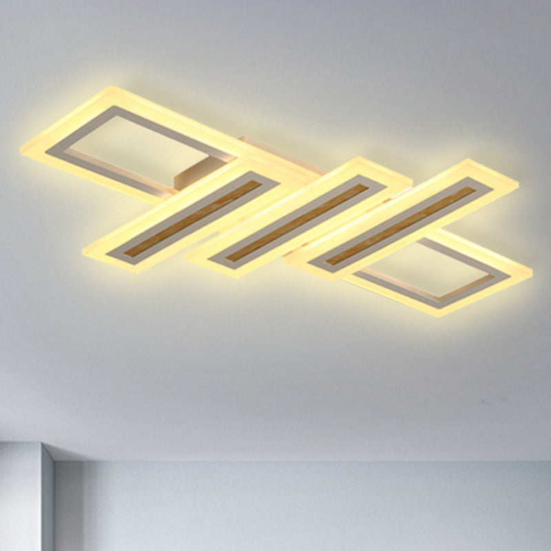 LED Linear Ceiling Lighting - Metal White Flush Mount Ceiling Light, Diffuser Included - Multiple Sizes Available (23.5"/31.5"/39")