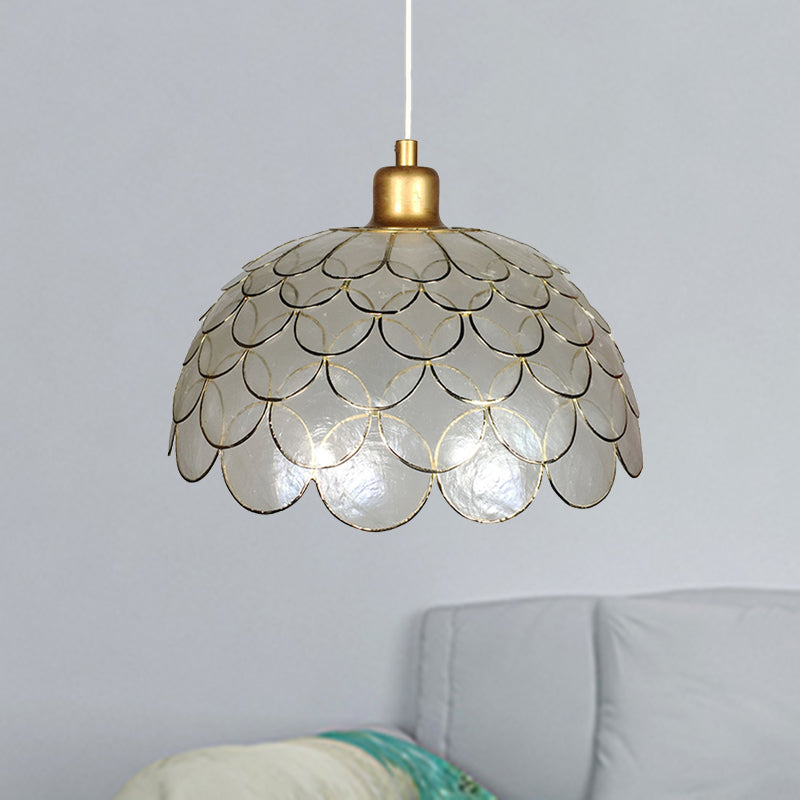 Gold Nordic Dome Pendant Light With Down Lighting For Living Room