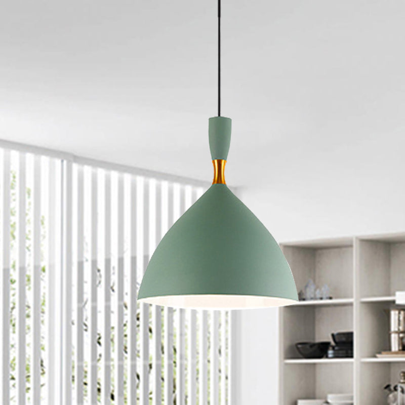 Macaron Loft Suspension Light - Restaurant Cloth Shop Funnel Pendant Lighting - Aluminum - 1 Head