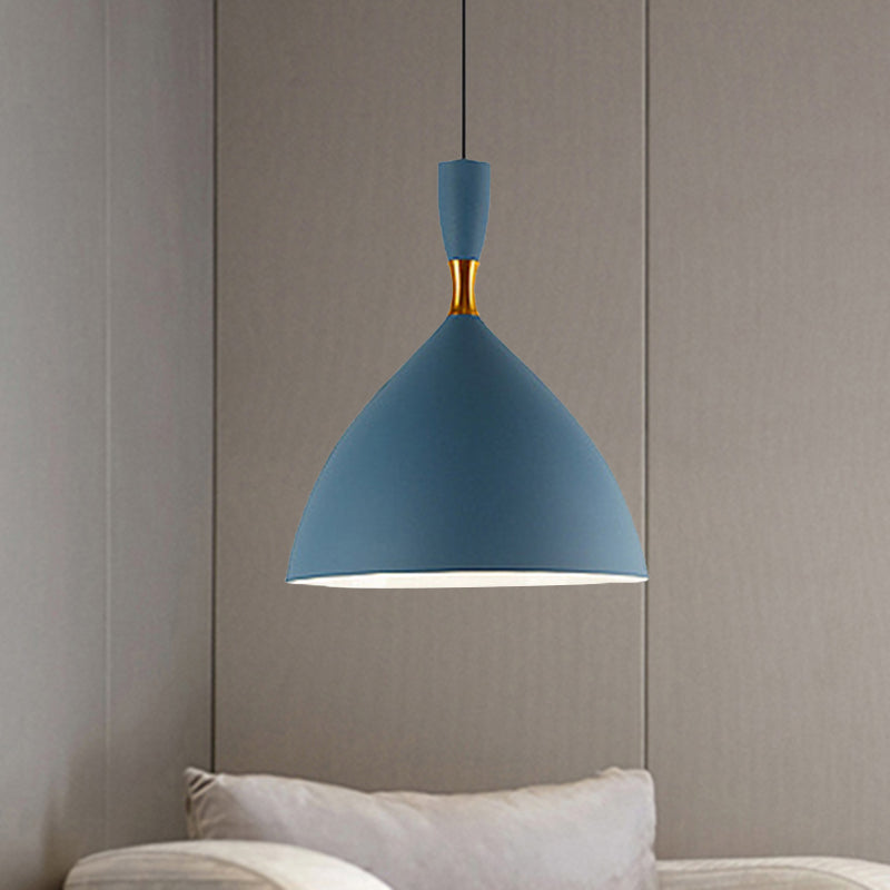Macaron Loft Suspension Light - Restaurant Cloth Shop Funnel Pendant Lighting - Aluminum - 1 Head