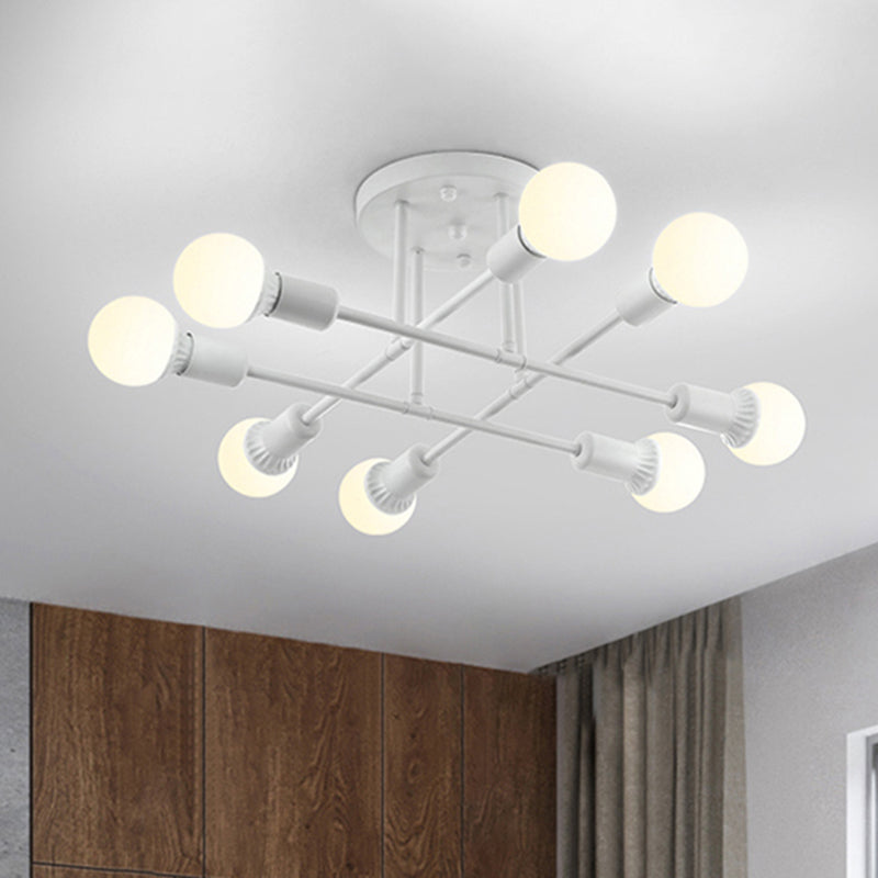Contemporary Metal Ceiling Mount Light for Bookstore Living Rooms