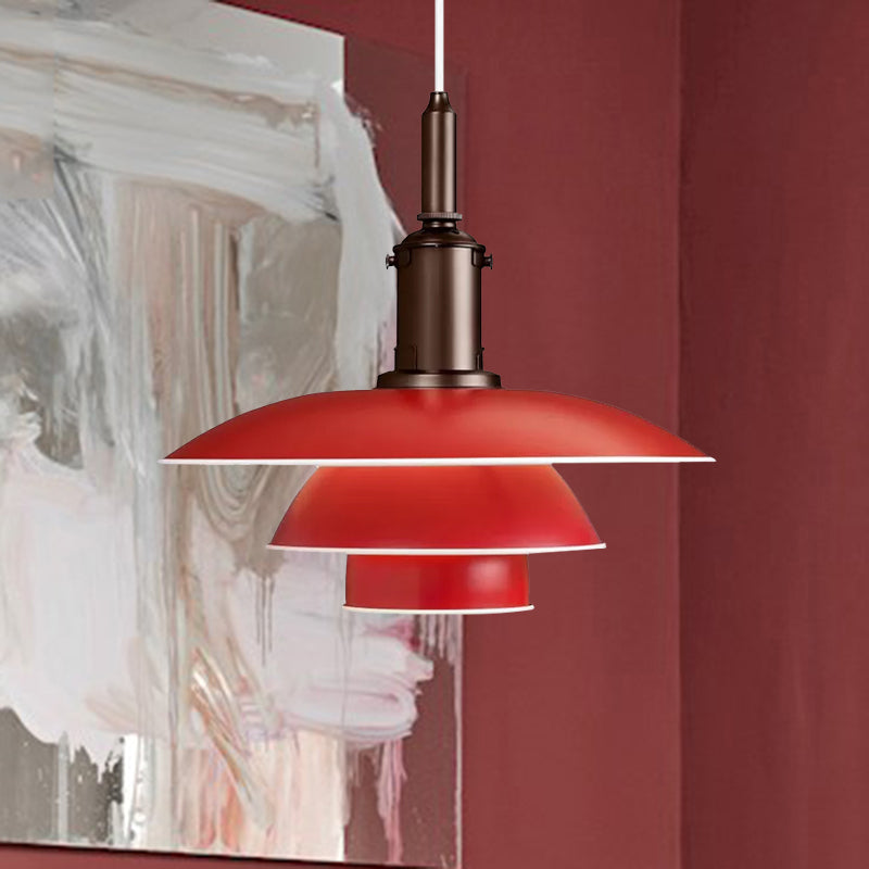 Modern Nordic Style 1-Head Hanging Pendant Lamp in Sleek Black/Silver