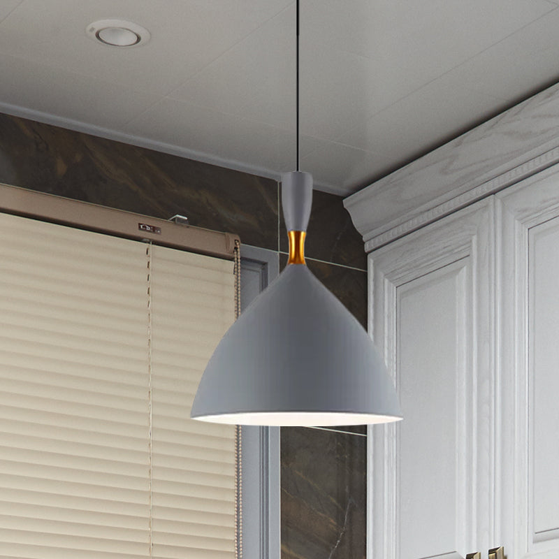 Lampe à suspension entonnoir contemporaine en aluminium - Convient pour une salle d'étude ou un café - 6,5/10 pouces de large, 1 lumière