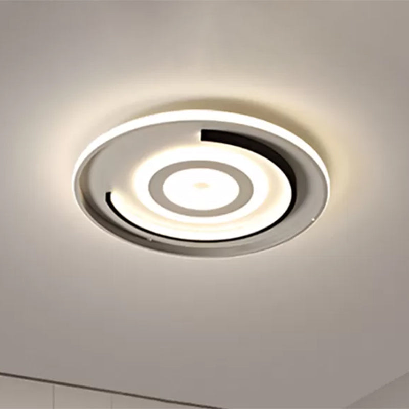 Round LED Acrylic Flush Mount Ceiling Lamp - 18"/21.5" Diameter - Warm/White Light - Contemporary Bedroom Lighting