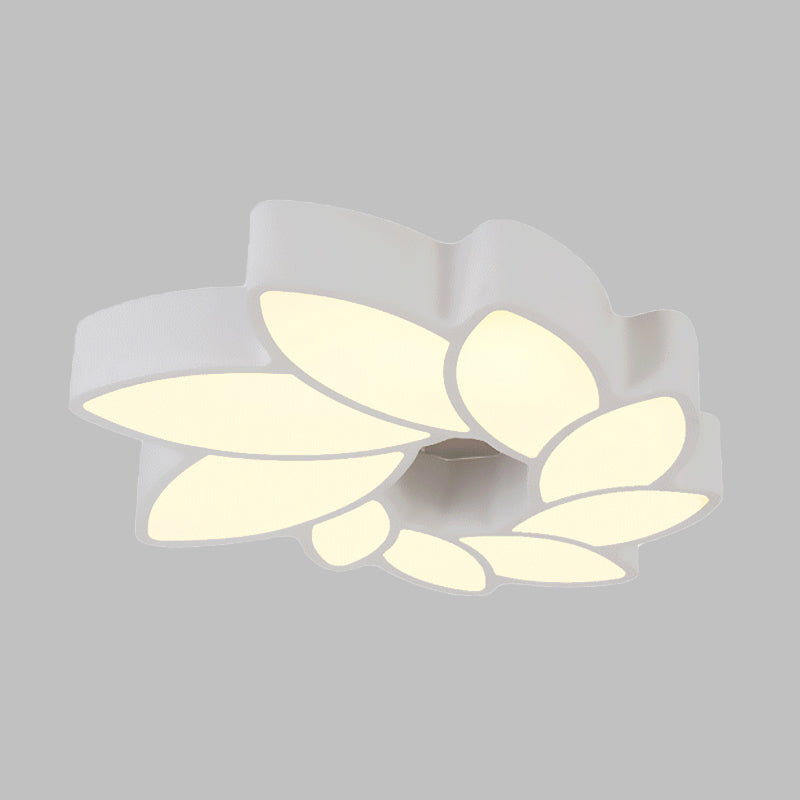 Plafonnier floral en acrylique Simplicity - Luminaire encastré de 22,5"/31,5" de large pour le salon, lumière chaude/blanche