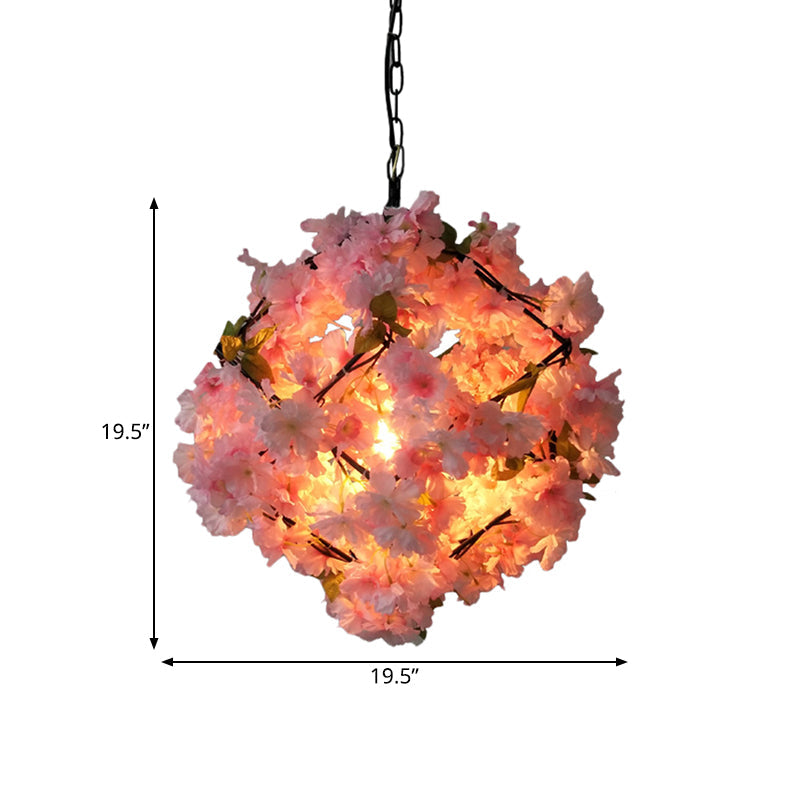 Blossom Industrial Pendant Light - 1-Light Black Metal Ceiling Fixture 19.5/23.5 Dia