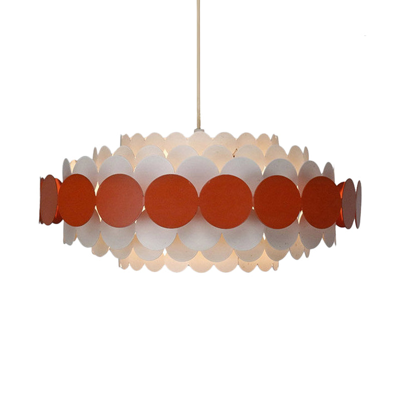 Contemporary LED Acrylic Oval Chandelier - Wide Black/Blue/Red Pendant Lamp