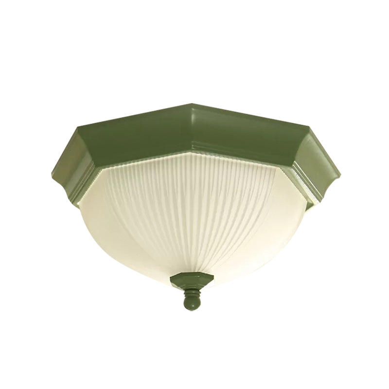 Contemporary Octagonal Glass Ceiling Light - Perfect for Child's Bedroom