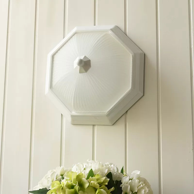 Contemporary Octagonal Glass Ceiling Light - Perfect for Child's Bedroom