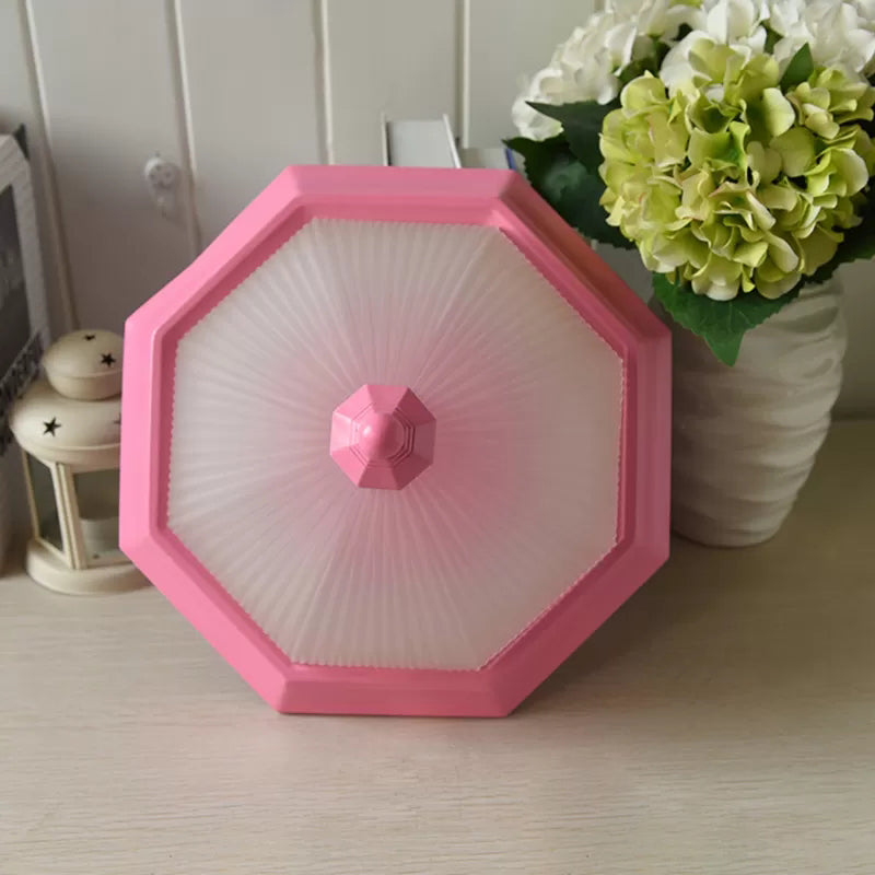 Contemporary Octagonal Glass Ceiling Light - Perfect for Child's Bedroom