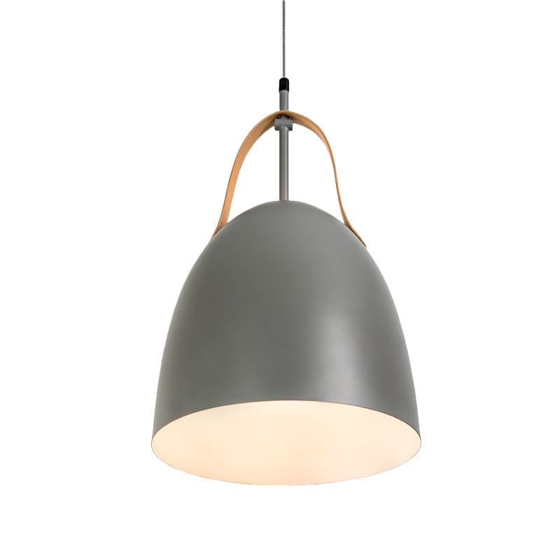Metallic 1-Head Dome Down Lighting Ceiling Lamp in Green/White/Grey for Living Room