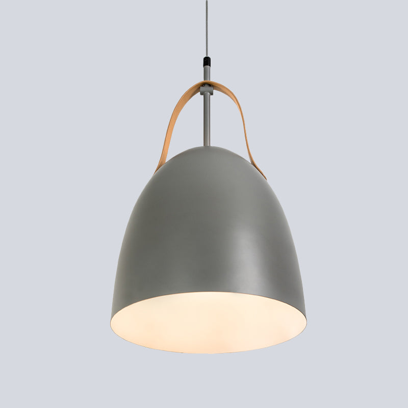 Metallic 1-Head Dome Down Lighting Ceiling Lamp in Green/White/Grey for Living Room
