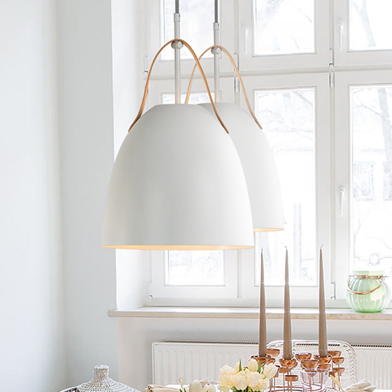 Metallic 1-Head Dome Down Lighting Ceiling Lamp in Green/White/Grey for Living Room