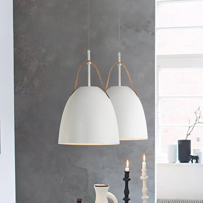 Metallic 1-Head Dome Down Lighting Ceiling Lamp in Green/White/Grey for Living Room