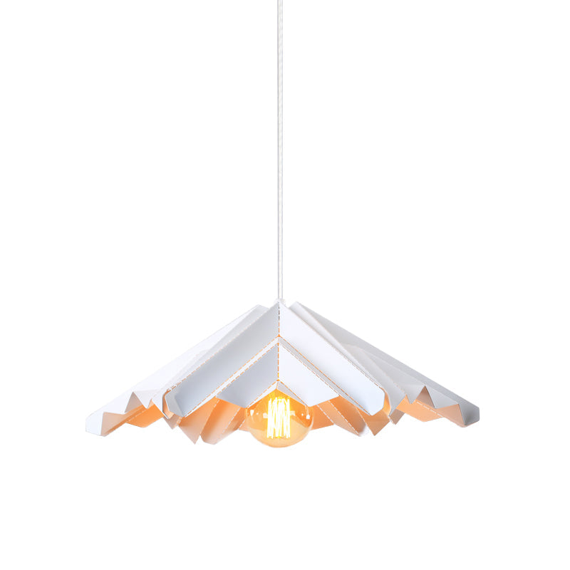 Modern White Iron 1-Head Pendant Ceiling Lamp for Bedroom Lighting
