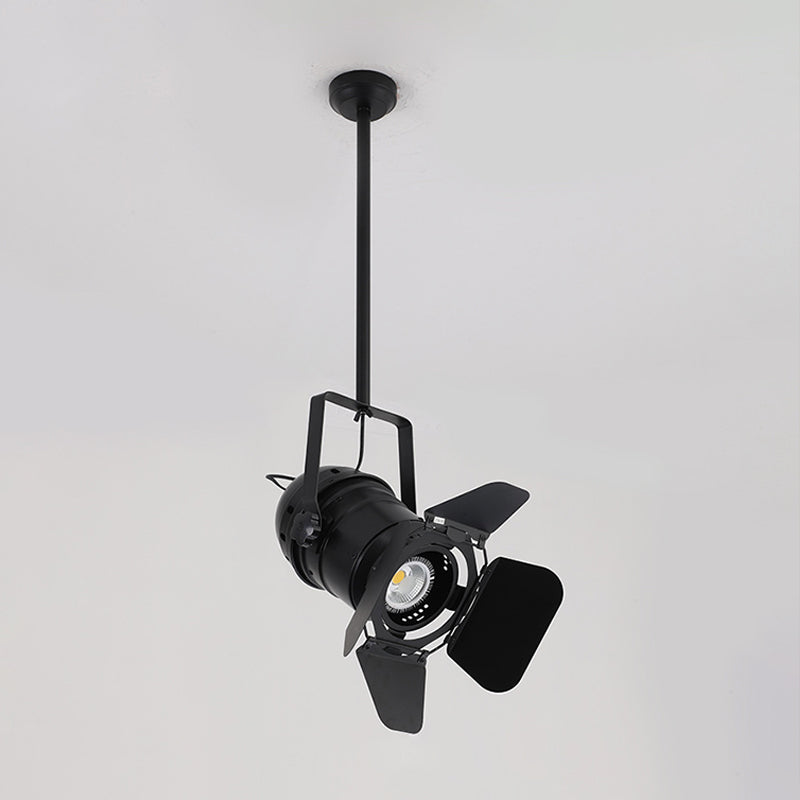 Lampe suspendue Art Déco noire en forme d'appareil photo pour café - Spot métallique