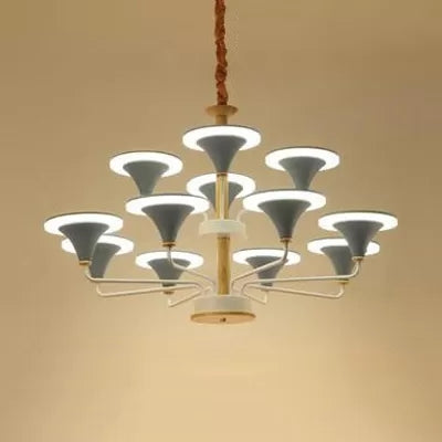 Nordic Modern Pendant Light With Curved Cone Shade - Ideal For Restaurants 12 / Grey