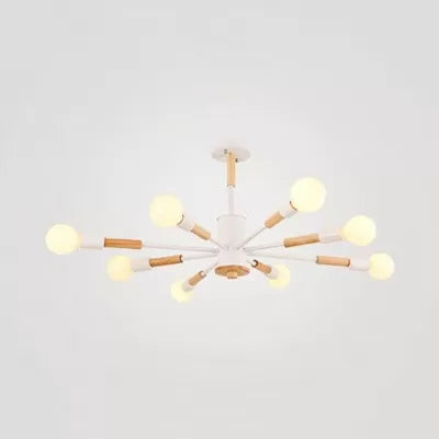 Nordic Style Wood Chandelier - Sky Bang Hanging Light For Kid Bedroom