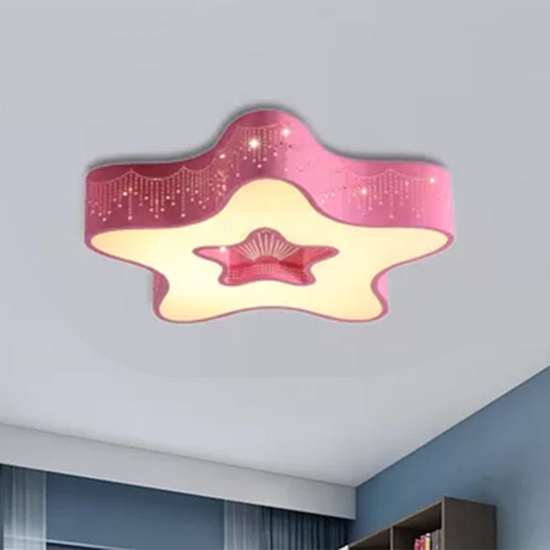 Plafonnier LED moderne en métal et acrylique pour chambre d'enfant