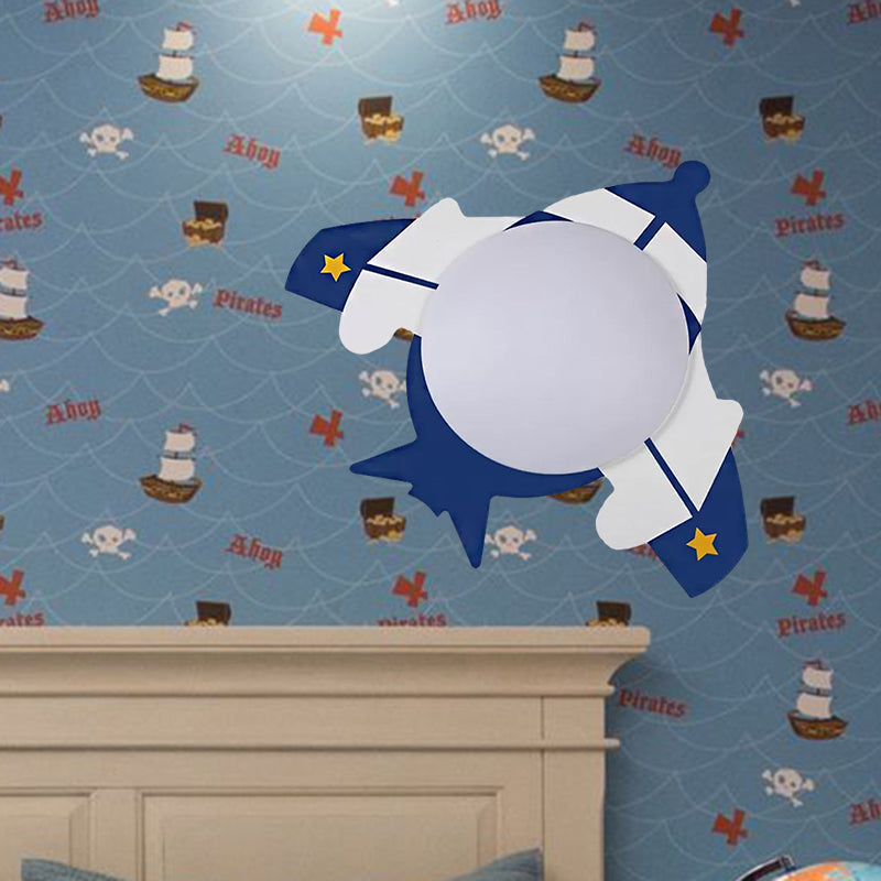 Children's LED Ceiling Mount Light with Wooden Cartoon Pattern - Ideal for Kindergarten