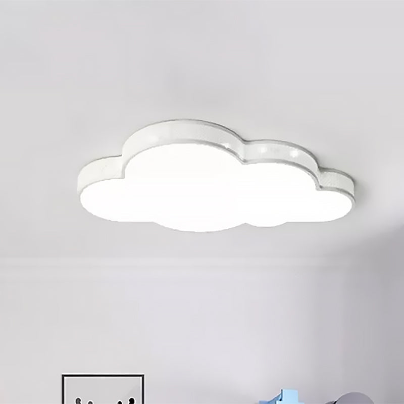 Macaron Perforated Cloud Ceiling Lamp – Metal and Acrylic Flush Mount for Hallway – LED Light