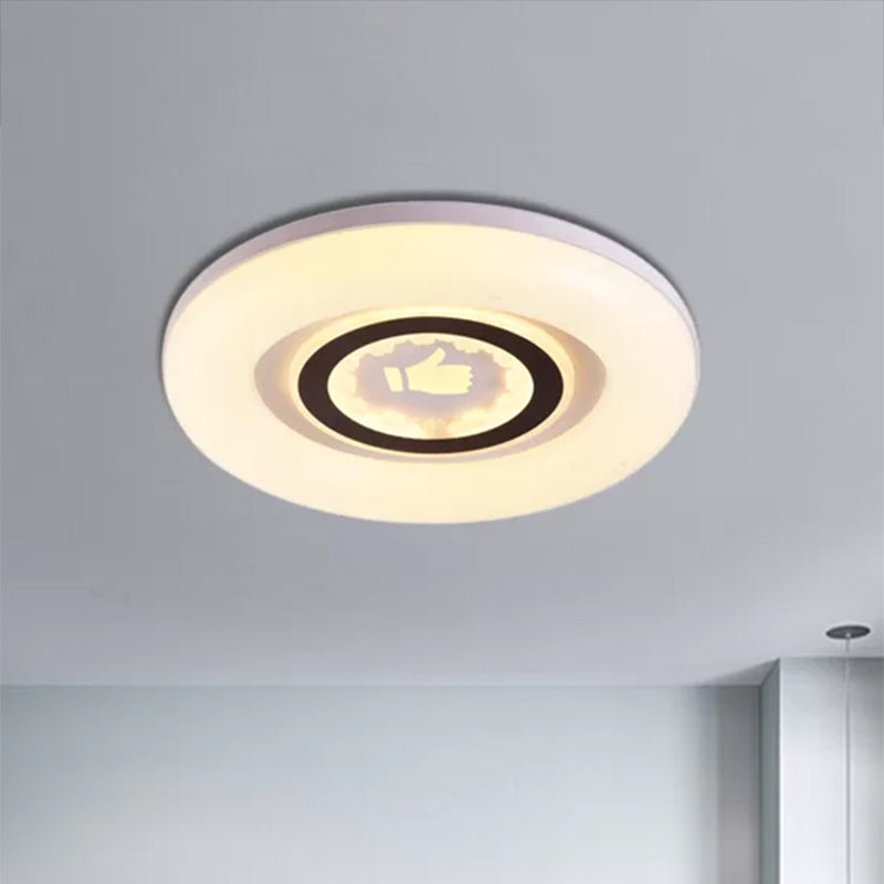 Modern White Flush Ceiling Light with LED and Acrylic for Corridor and Bedroom
