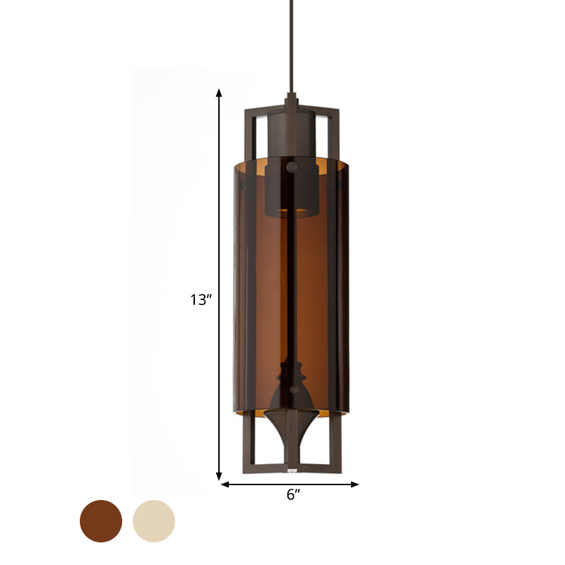 Modern Glass Dining Table Suspension Light With 1-Light And Nickel Frame