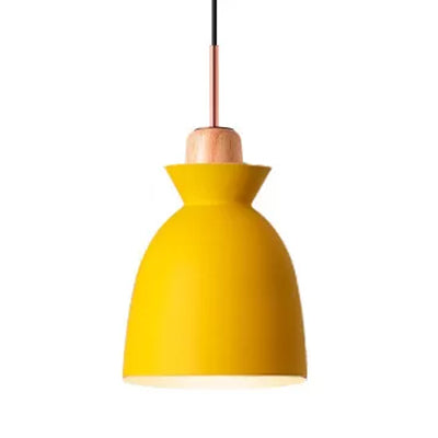 Contemporary Metallic Pendant Ceiling Lamp with Gray/White Bell Shade - Indoor Hanging Light (1 Bulb)