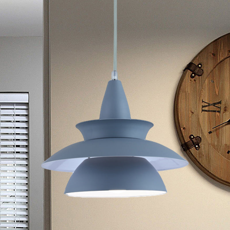 Stylish Macaron Hanging Light: Black/White Adjustable Ceiling Fixture for Living Room