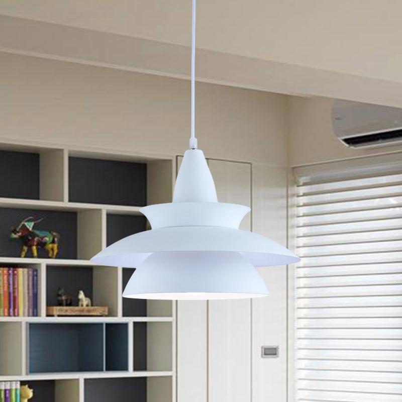 Stylish Aluminum Macaron Hanging Light Fixture 1 Head Adjustable Ceiling Lighting For Living Room -