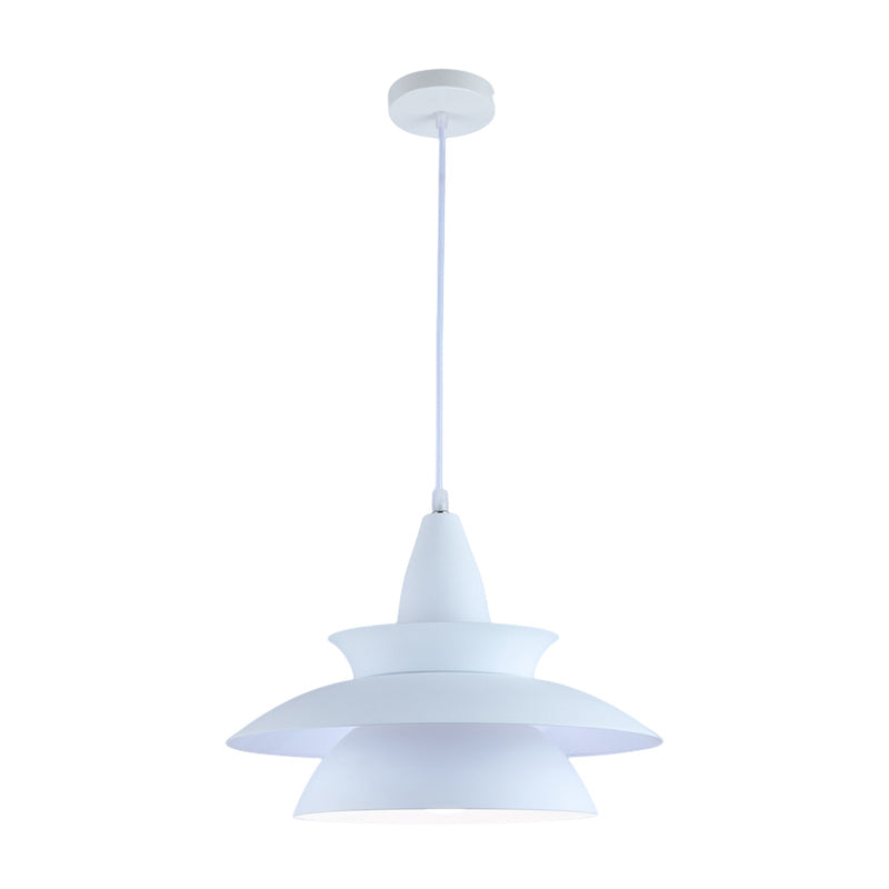 Stylish Macaron Hanging Light: Black/White Adjustable Ceiling Fixture for Living Room