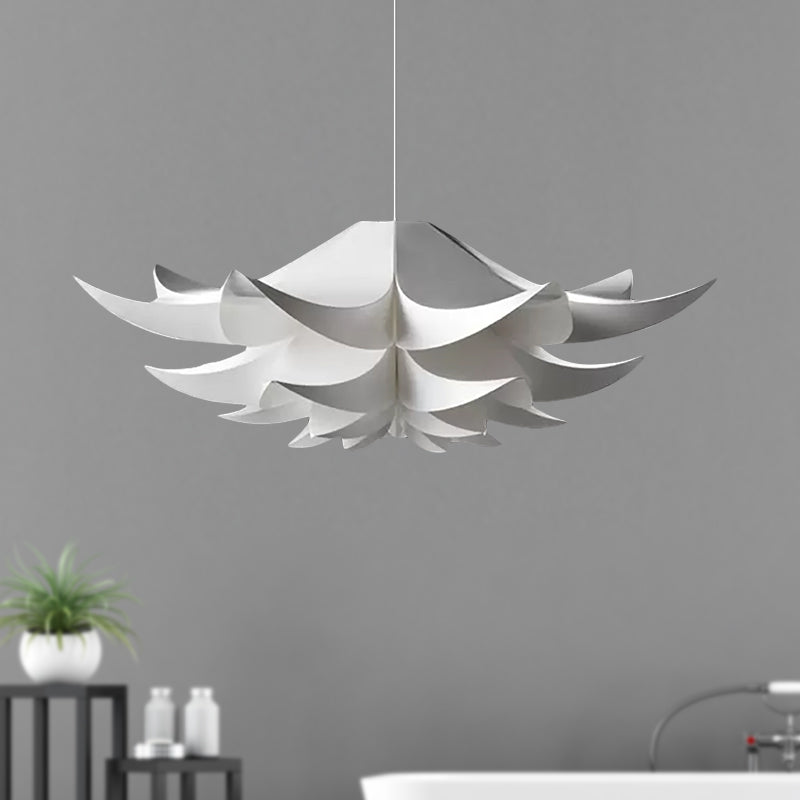 Simplicity Petal Hanging Lamp Kit - Acrylic Wide 1-Light Pendant Kitchen Ceiling 21.5/27.5/31.5