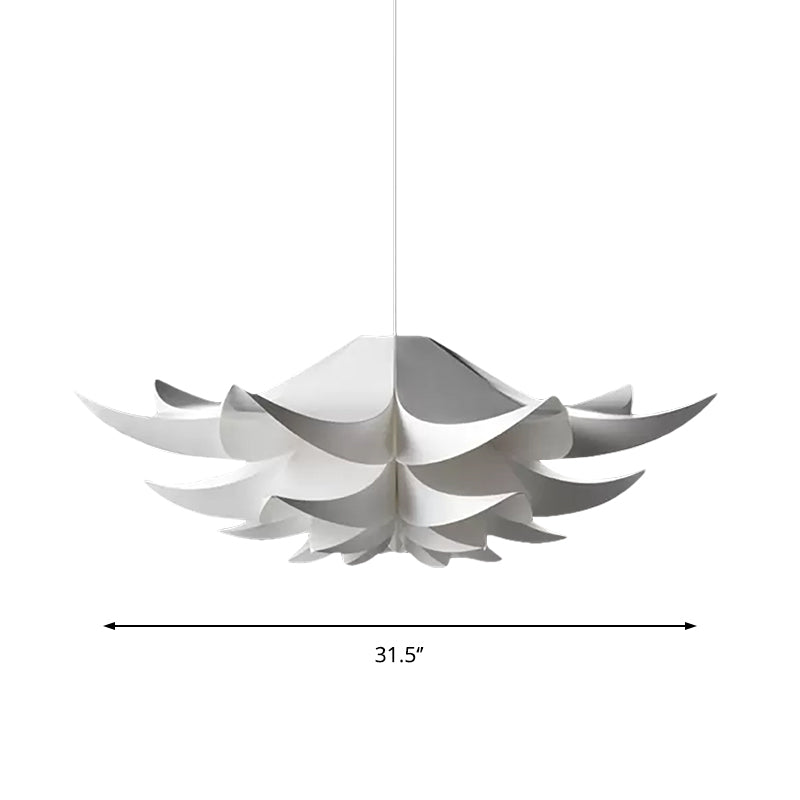 Simplicity Petal Hanging Lamp Kit - Acrylic Wide 1-Light Pendant Kitchen Ceiling 21.5/27.5/31.5