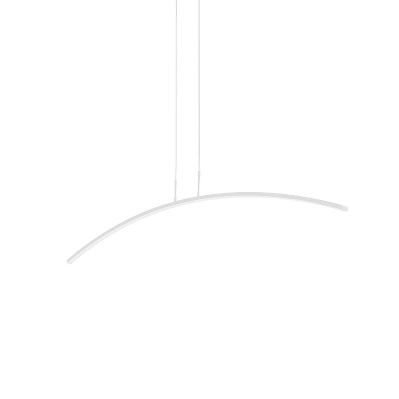 Contemporary Arch Pendant Light with Stepless Dimming and Remote Control