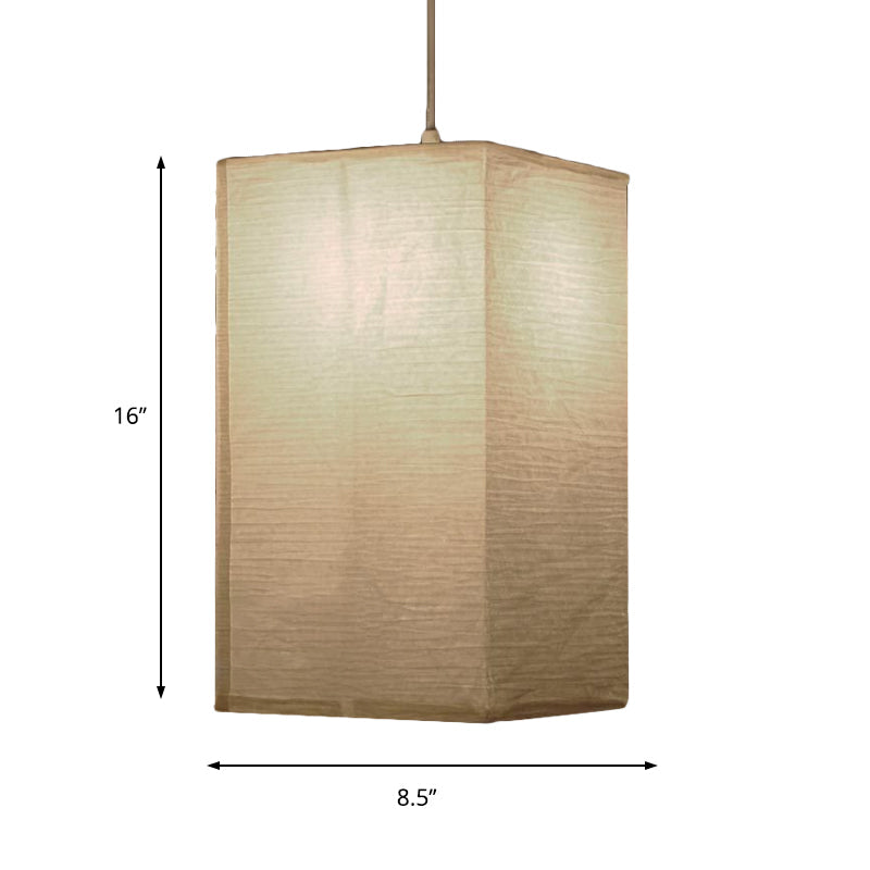 Suspension lanterne large de 8,5"/11,5"/16,5" Lampe suspendue traditionnelle en papier blanc à 1 lumière