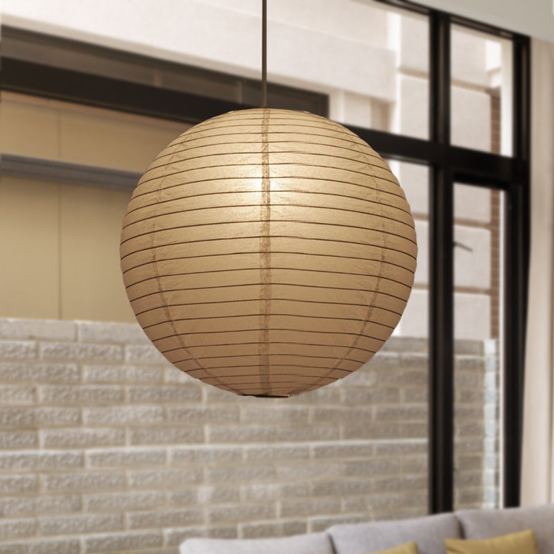 Suspension lanterne large de 8,5"/11,5"/16,5" Lampe suspendue traditionnelle en papier blanc à 1 lumière