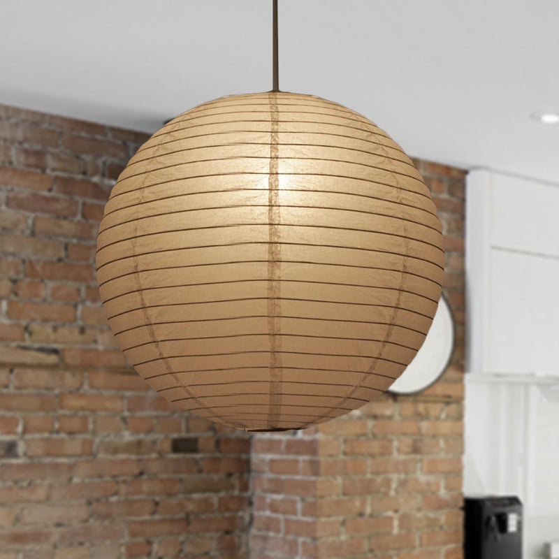 Suspension lanterne large de 8,5"/11,5"/16,5" Lampe suspendue traditionnelle en papier blanc à 1 lumière