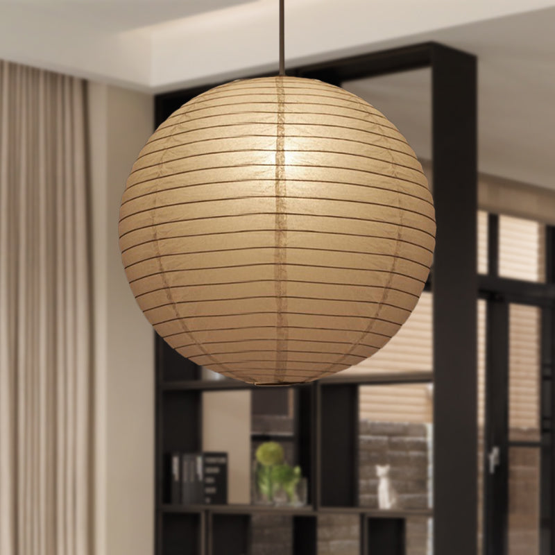 Suspension lanterne large de 8,5"/11,5"/16,5" Lampe suspendue traditionnelle en papier blanc à 1 lumière