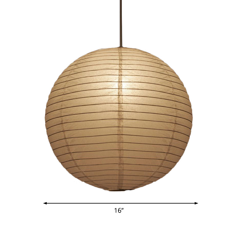Suspension lanterne large de 8,5"/11,5"/16,5" Lampe suspendue traditionnelle en papier blanc à 1 lumière