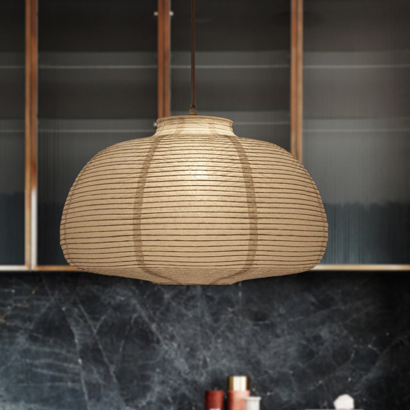 Suspension lanterne large de 8,5"/11,5"/16,5" Lampe suspendue traditionnelle en papier blanc à 1 lumière
