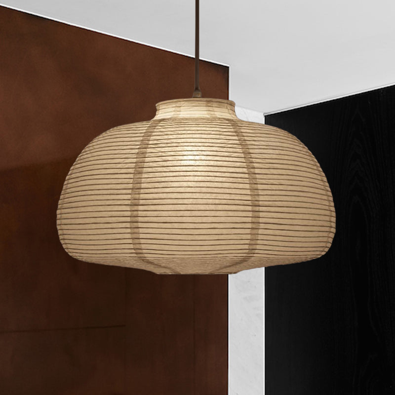 Suspension lanterne large de 8,5"/11,5"/16,5" Lampe suspendue traditionnelle en papier blanc à 1 lumière