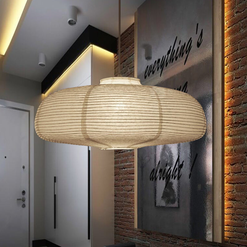 Suspension lanterne large de 8,5"/11,5"/16,5" Lampe suspendue traditionnelle en papier blanc à 1 lumière
