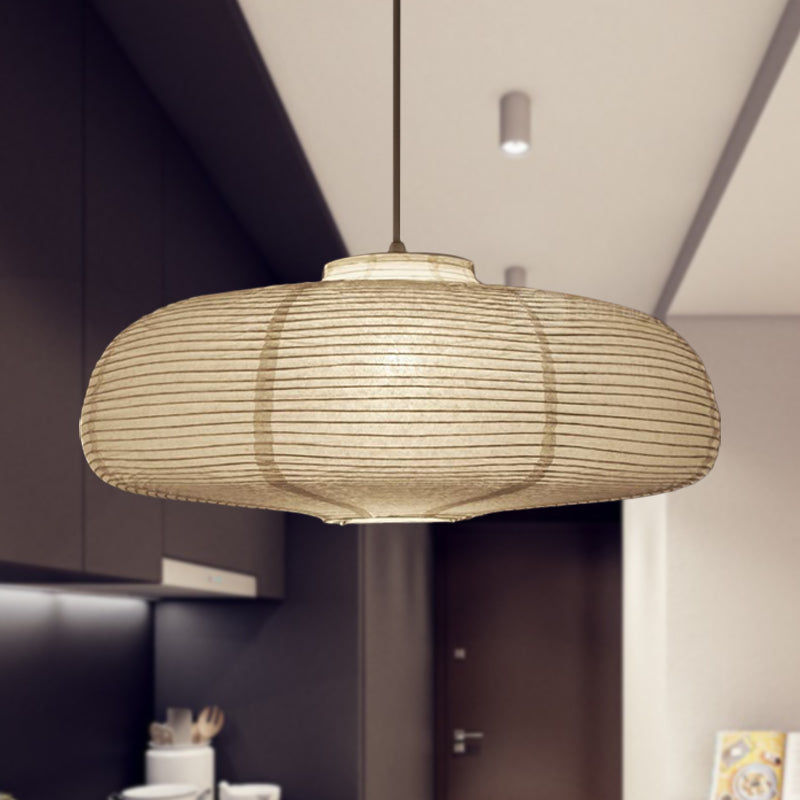 Suspension lanterne large de 8,5"/11,5"/16,5" Lampe suspendue traditionnelle en papier blanc à 1 lumière