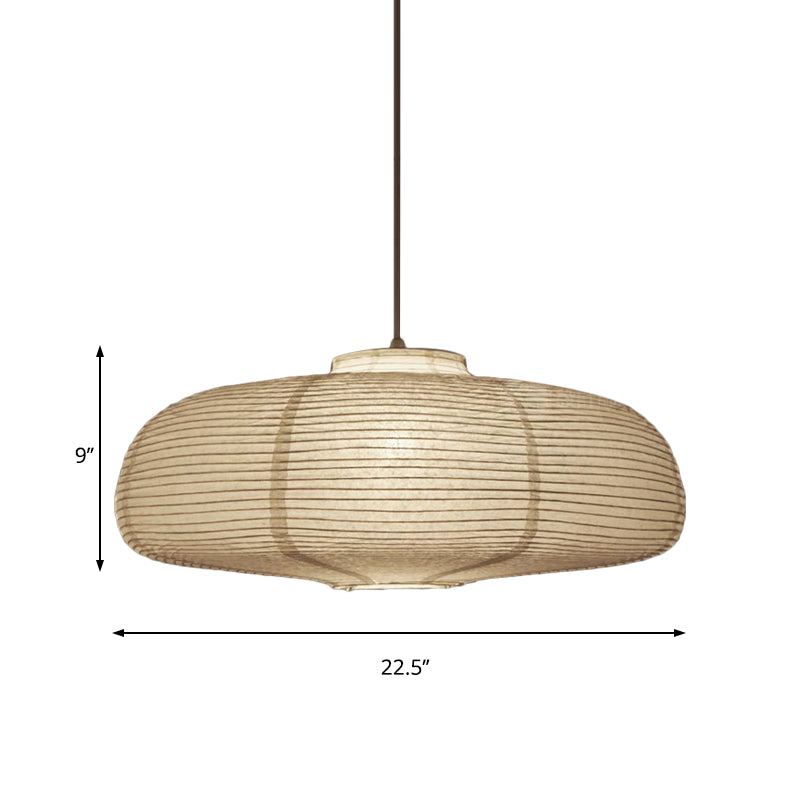 Suspension lanterne large de 8,5"/11,5"/16,5" Lampe suspendue traditionnelle en papier blanc à 1 lumière