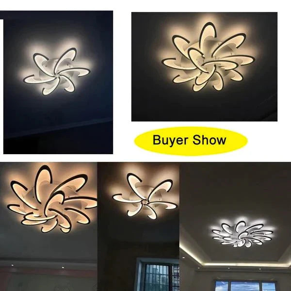 Remote Control LED Ceiling Lights with Ultra-thin Acrylic Flush Mount Lamp